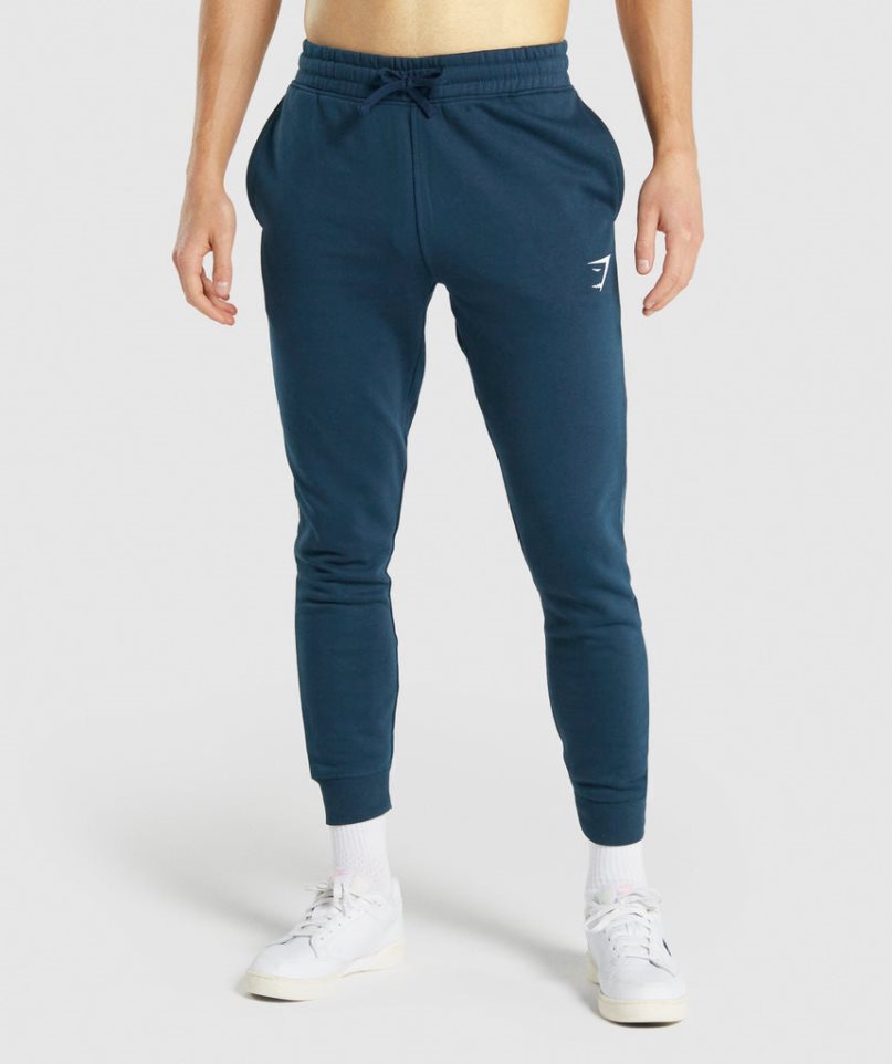 Spodnie Do Biegania Gymshark Crest Męskie Granatowe | PL 641NKG